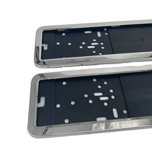 European Number License Plate Cover Chrome