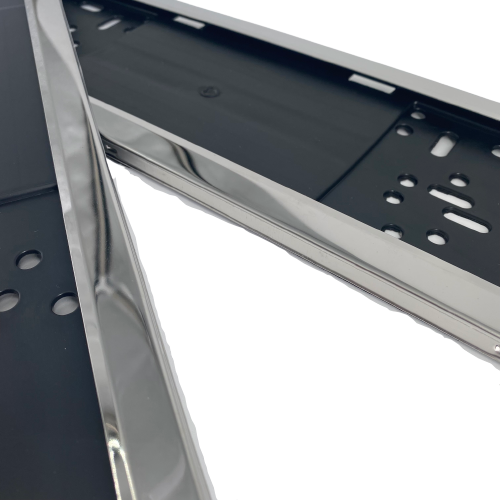 European Number License Plate Cover Chrome