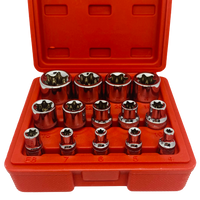 14 Piece External Torx Socket Set Female Bit