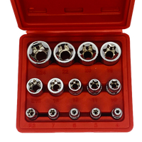 14 Piece External Torx Socket Set Female Bit