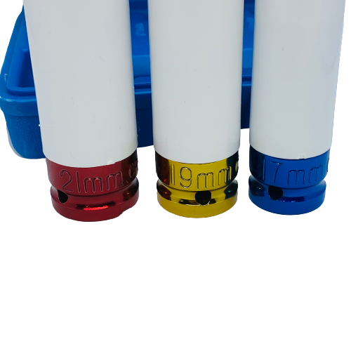 3 Piece Alloy Wheel Socket Set with Nylon Sleeve