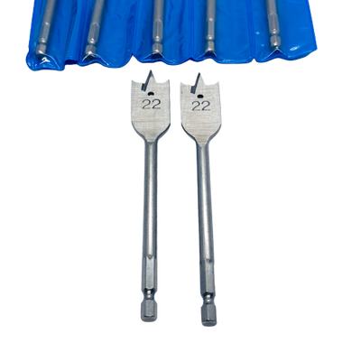 22mm x 150mm Long Timber Spade Drill Bit - 10 Pieces