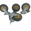 6" (150mm) Heavy Duty Swivel Castor Wheels - 4 Piece Set