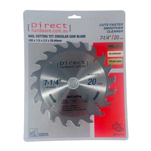 Nail cutting circular clearance saw blade