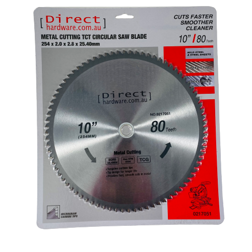 Drop / Mitre Saw Blades - 254mm - 80T (METAL CUTTING)