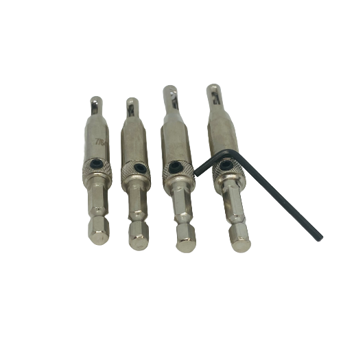 4 Piece Hex Shank Self-Centering Drill Bit Set