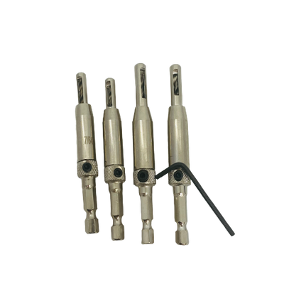 4 Piece Hex Shank Self-Centering Drill Bit Set