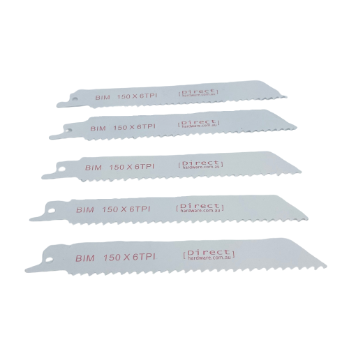 Reciprocating Saw Blades - 150mm / 6TPI (Packs of 5)