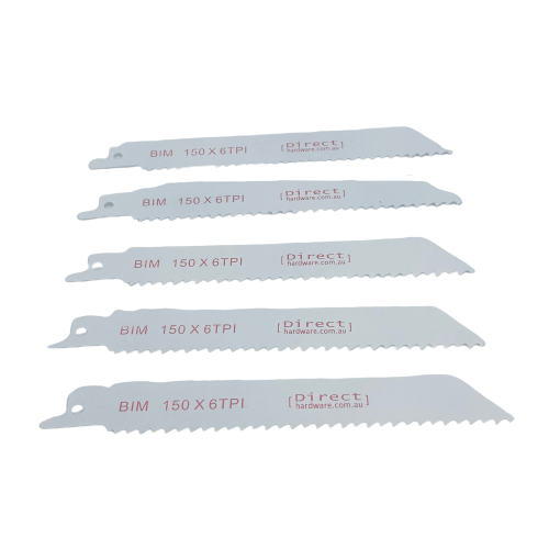 Reciprocating Saw Blades - 150mm / 6TPI (Packs of 5)