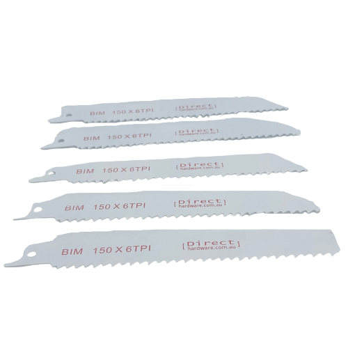Reciprocating Saw Blades - 150mm / 6TPI (Packs of 5)