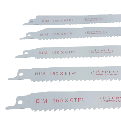 Reciprocating Saw Blades - 150mm / 6TPI (Packs of 5)