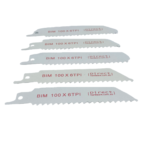 Reciprocating Saw Blades - 100mm / 6TPI (Packs of 5)