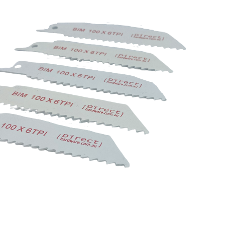 Reciprocating Saw Blades - 100mm / 6TPI (Packs of 5)