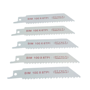 Reciprocating Saw Blades - 100mm / 6TPI (Packs of 5)