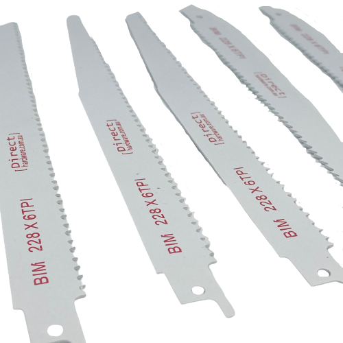 Reciprocating Saw Blades - 225mm / 6TPI (Packs of 5)