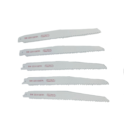 Reciprocating Saw Blades - 225mm / 5-8TPI (Packs of 5)