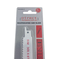Reciprocating Saw Blades - 300mm / 6TPI (Packs of 5)