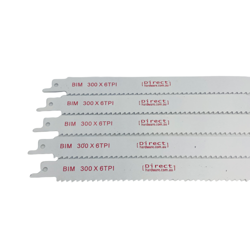 Reciprocating Saw Blades - 300mm / 6TPI (Packs of 5)