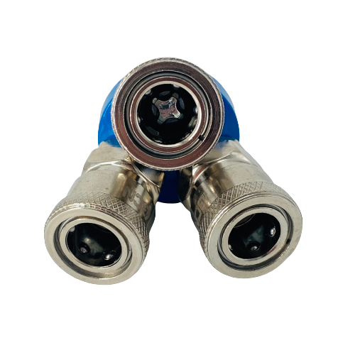 3 Way Air Compressor Fitting - Triple