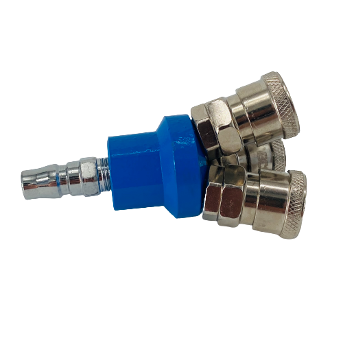 3 Way Air Compressor Fitting - Triple