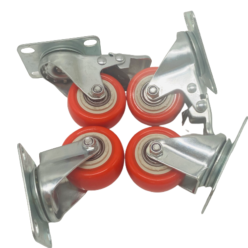 2" (50mm) Heavy Duty Swivel Castor Wheels - 4 Piece Set