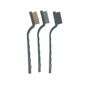 3 Piece Wire Brush Set - Brass, Stainless, Nylon