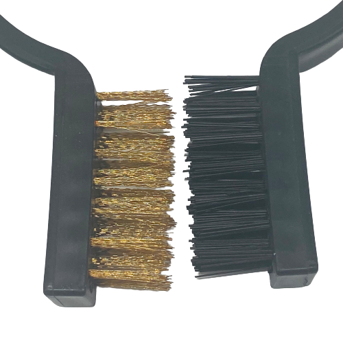 3 Piece Wire Brush Set - Brass, Stainless, Nylon