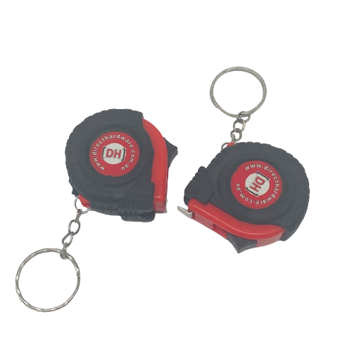 2 x 1 Meter Mini Retractable Tape Measure Keyring