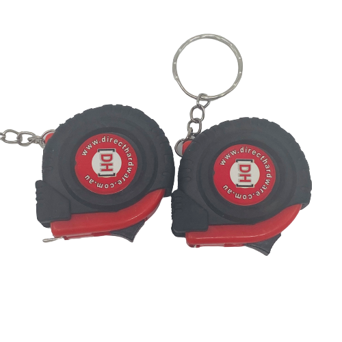 2 x Retractable Tape Measure Keyring 1 Meter