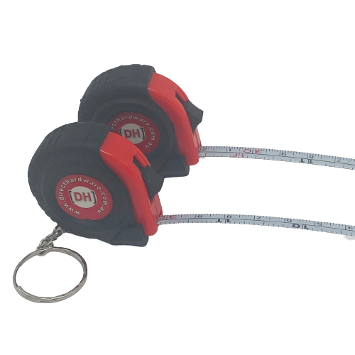 2 x Retractable Tape Measure Keyring 1 Meter