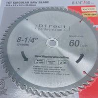 Circular Saw Blades - 210mm - 60T Teeth