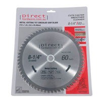 Circular Saw Blades - 210mm - 60T Teeth (METAL CUTTING)