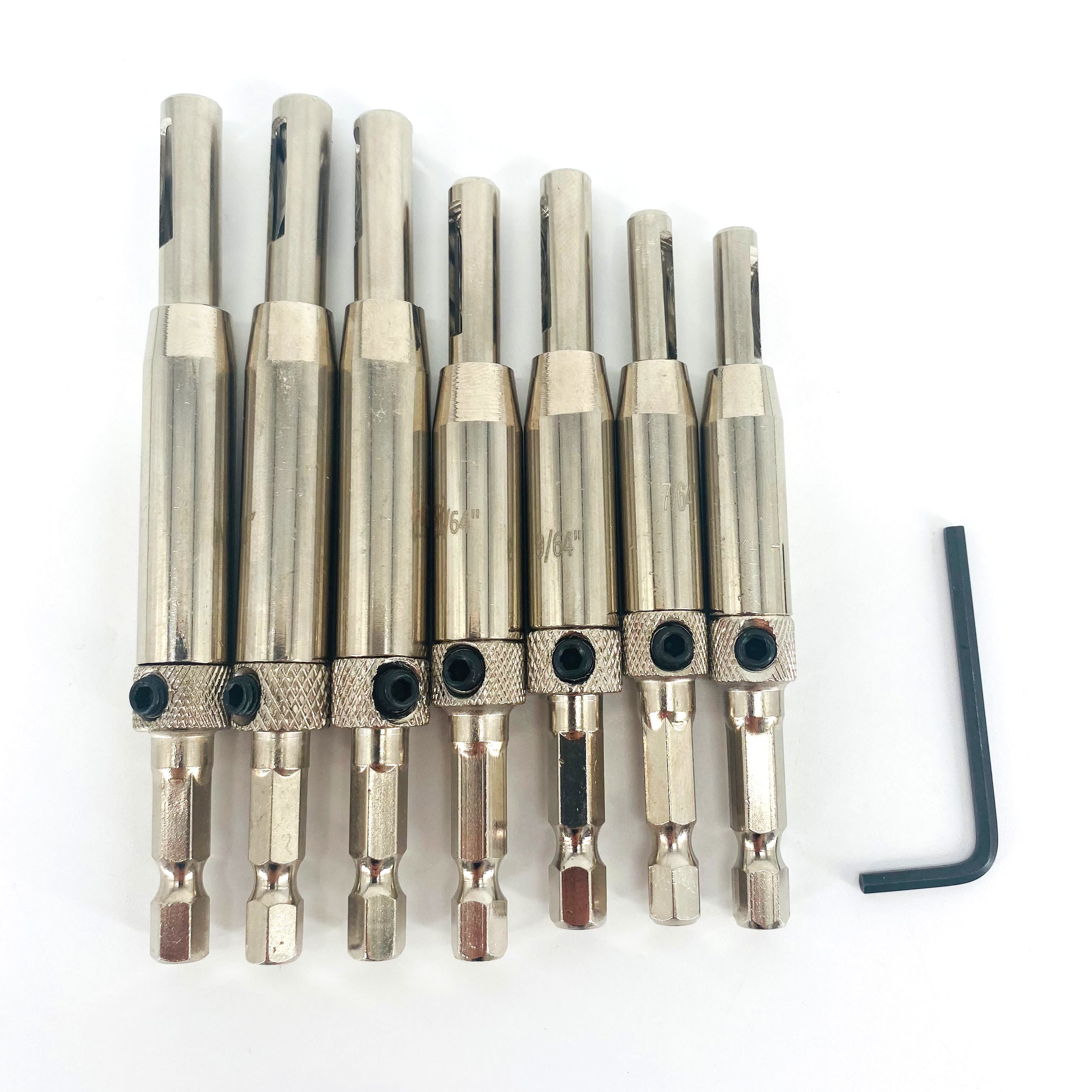 Hex Shank Self-Centering Drill Bit - 7 Piece Set