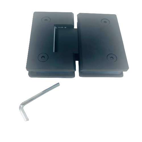 90°  Black Stainless Steel Shower Door Hinge