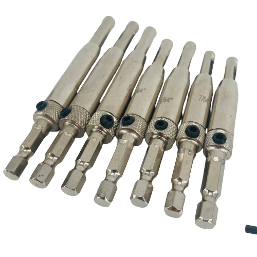 Hex Shank Self-Centering Drill Bit - 7 Piece Set