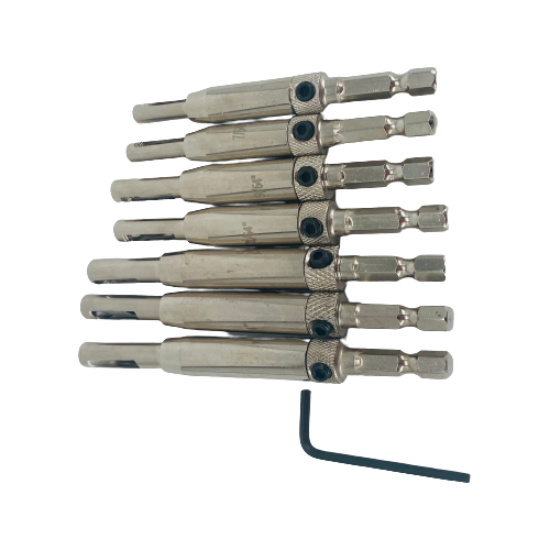 Hex Shank Self-Centering Drill Bit - 7 Piece Set