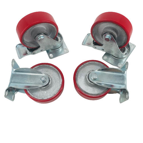 4" (100mm) Heavy Duty Swivel Castor Wheels - 4 Piece Set