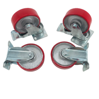 4" (100mm) Heavy Duty Swivel Castor Wheels - 4 Piece Set