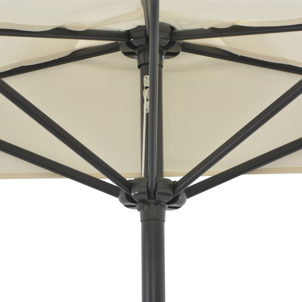 Half Size Compact Garden Umbrella (Cream)
