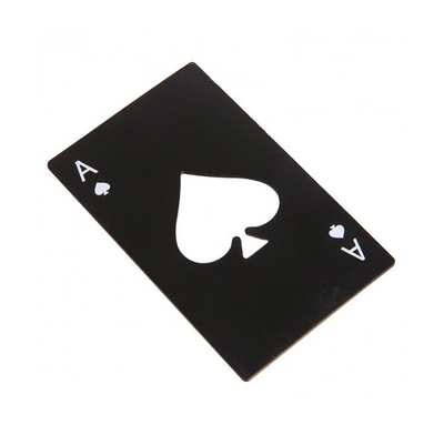 1 x Ace of Spades Credit Card Bottle Opener