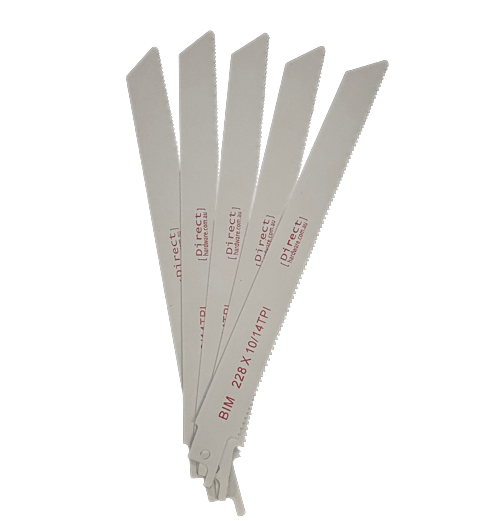 Reciprocating Saw Blades - 225mm / 10-14TPI (Packs of 5)