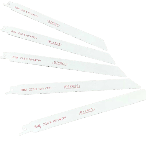Reciprocating Saw Blades - 225mm / 10-14TPI (Packs of 5)