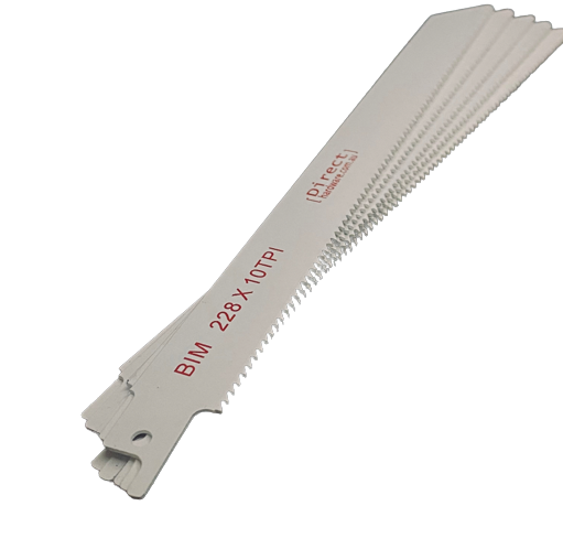 Reciprocating Saw Blades - 225mm / 10TPI (Packs of 5)
