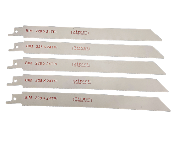 Reciprocating Saw Blades - 225mm / 24TPI (Packs of 5)