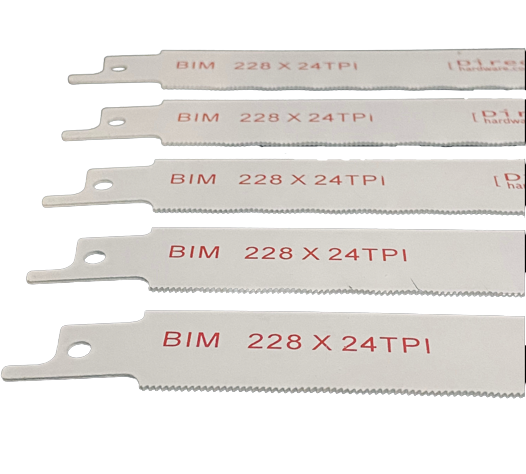 Reciprocating Saw Blades - 225mm / 24TPI (Packs of 5)