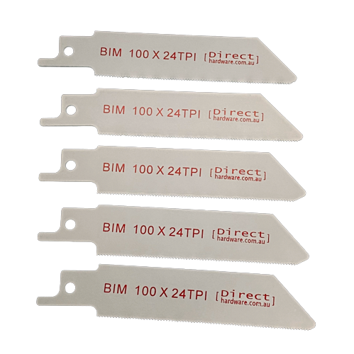 Reciprocating Saw Blades - 100mm / 24TPI (Packs of 5)