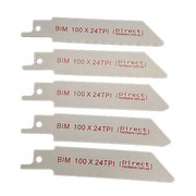 Reciprocating Saw Blades - 100mm / 24TPI (Packs of 5)