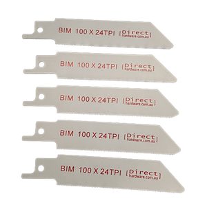 Reciprocating Saw Blades - 100mm / 24TPI (Packs of 5)