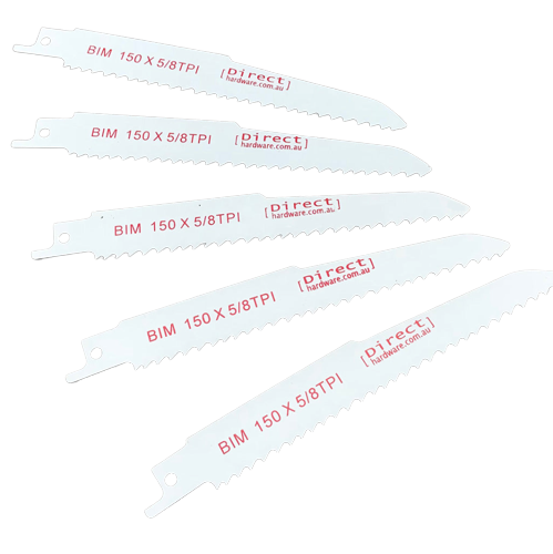 Reciprocating Saw Blades - 150mm / 5-8TPI (Packs of 5)