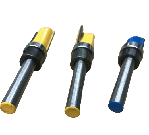 3 Piece 1/4" Shank Flute Flush Trim Router Bit Set